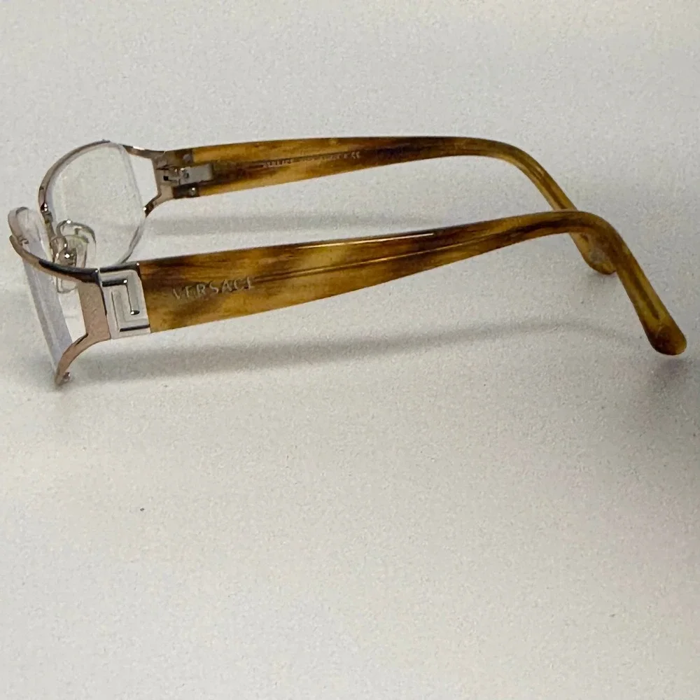 Versace MOD 1179 1052 Gold Tortoise Semi Rimless Eyeglasses 50-17-130 LH6647